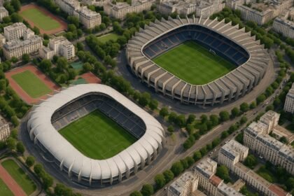 L'IA imagine le Parc des Princes et le stade Jean Bouin @IACHATGPT
