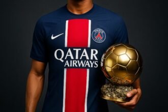 Le PSG avec le Ballon d'Or 2025 ©PFH (IA)