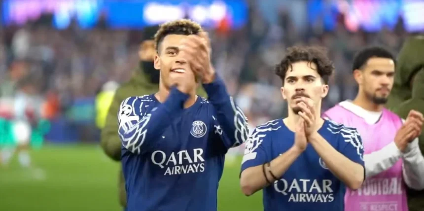 Désiré Doué, Vitinha et Warren Zaïre Emery - PSG